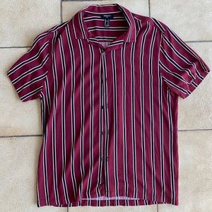 Forever 21 Burgundy Striped shirt